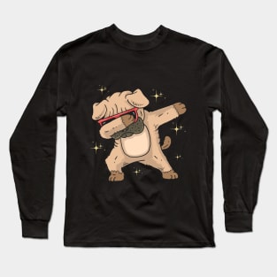 pug dog dabbing Long Sleeve T-Shirt